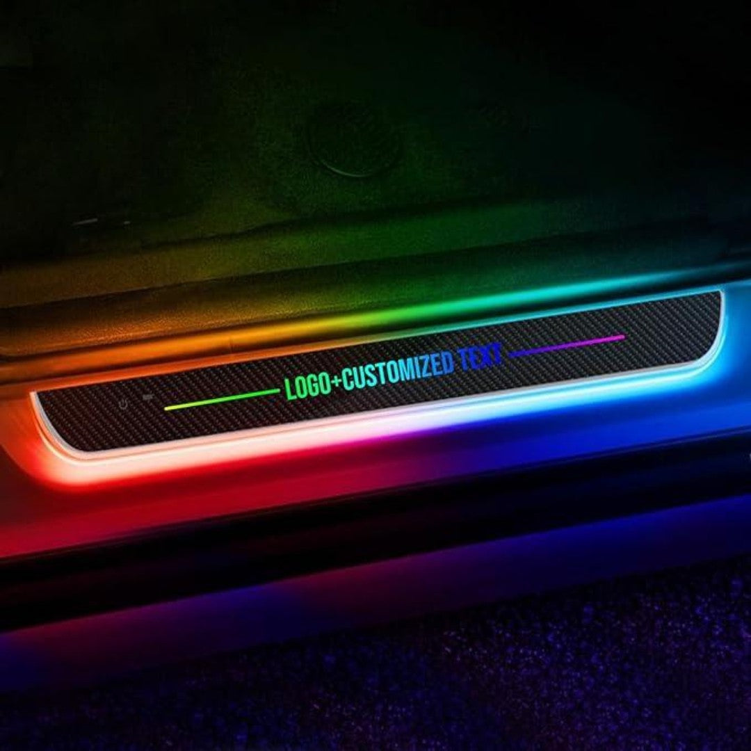 Customizable LED Door Sills CARBON FIBER