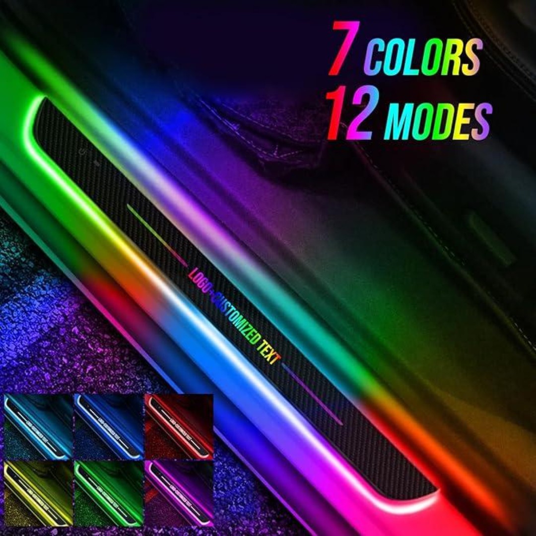 Customizable LED Door Sills CARBON FIBER