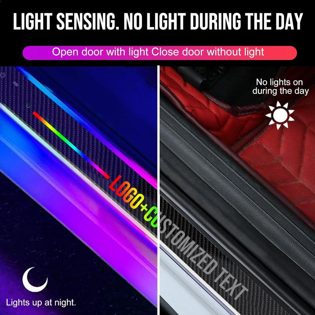 Customizable LED Door Sills CARBON FIBER