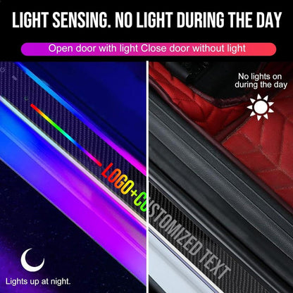 Customizable LED Door Sills CARBON FIBER