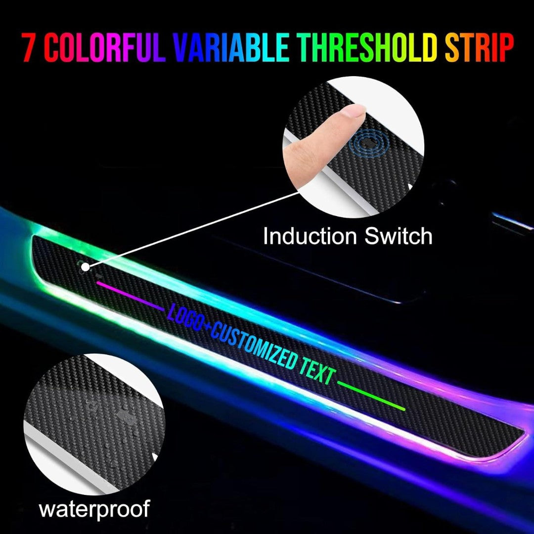 Customizable LED Door Sills CARBON FIBER